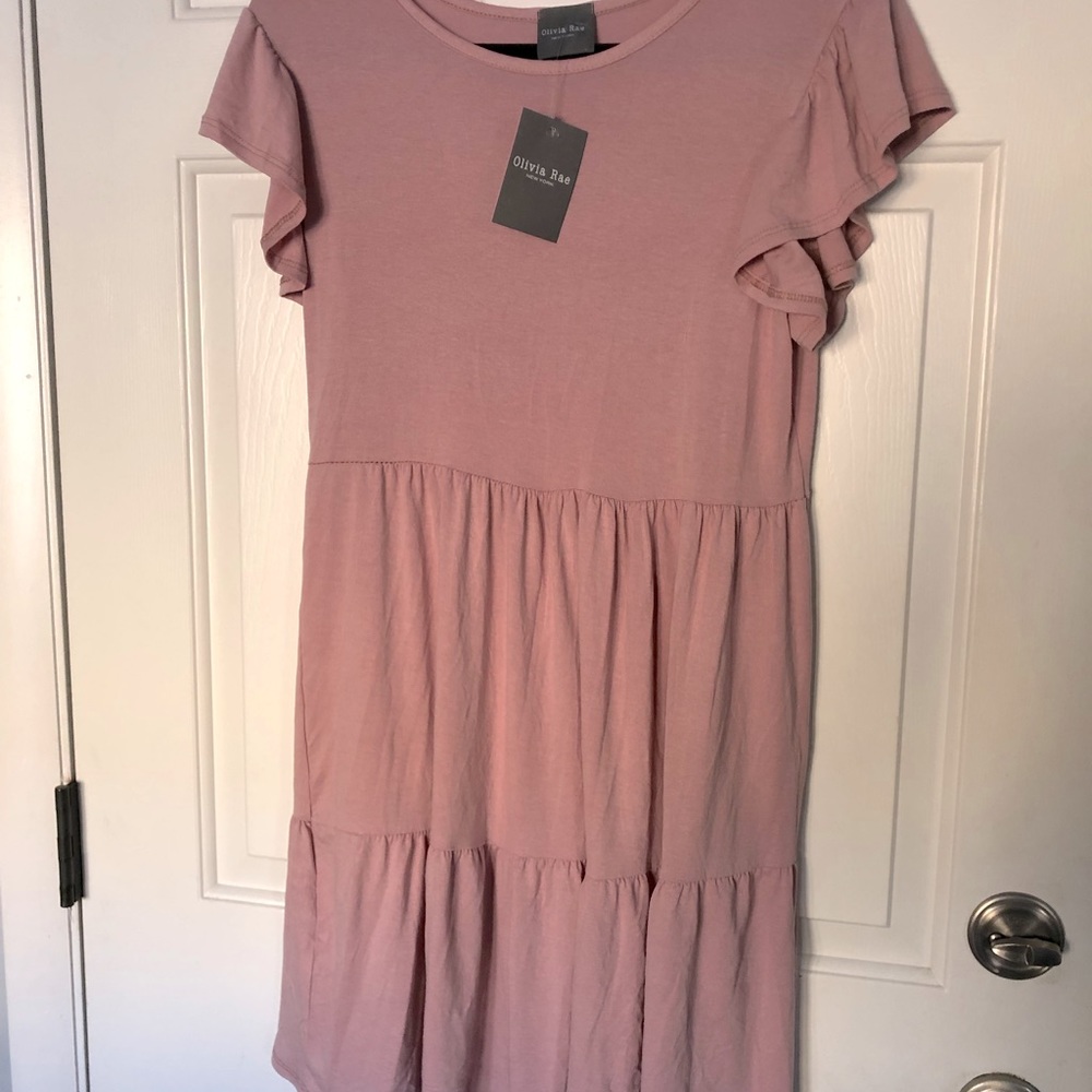 Olivia Rae blush pink/Mauve colored dress brand new with tags